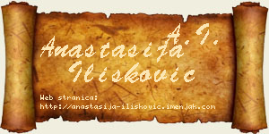 Anastasija Ilišković vizit kartica